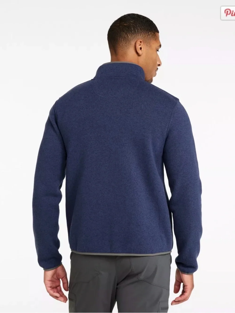NWT LL Bean Men's Blue Fleece Pullover